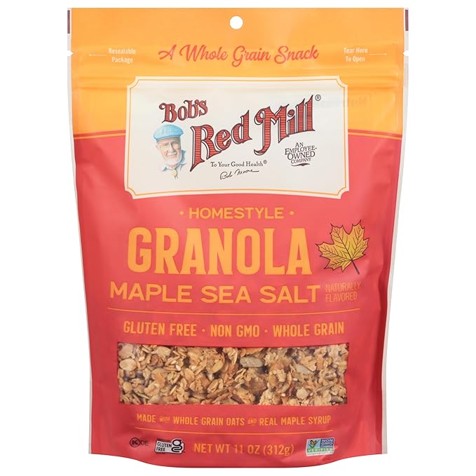 Bob's Red Mill Maple Sea Salt Granola 11oz (Pack of 6) - Non GMO Whole Grain Kosher