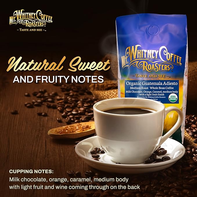 Mt. Whitney Guatemala Adiesto Cooperative Organic Low Acid - Whole Bean Coffee (Whole 5 lb)