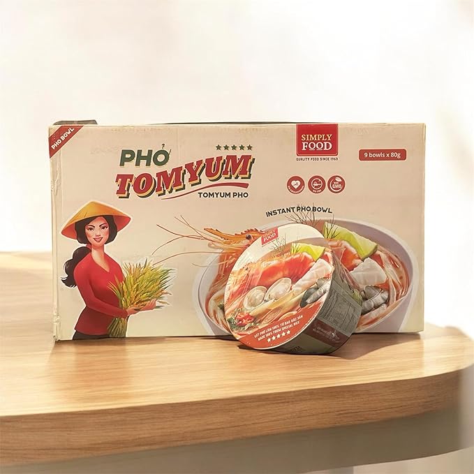 Asia Style Instant Noodles (CASE SET INSTANT PHO TOMYUM BOWL)