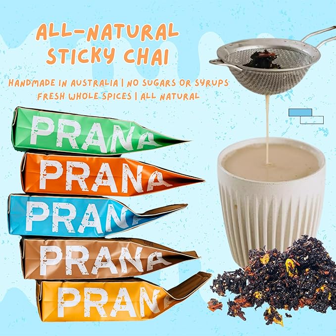 Prana Chai Peppermint Tea Loose Leaf Blend- No Sugars No Syrups No Concentrates No Preservatives - Premium Herbal Tea Blend for Hot &amp Iced Brewing - 250g