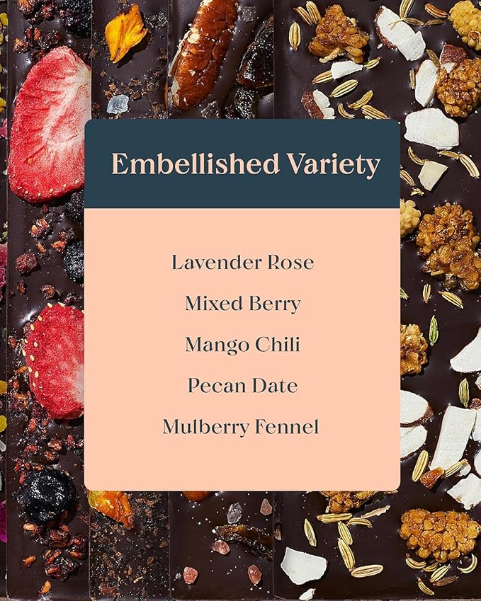 Spring &amp Mulberry Healthy Dark Chocolate Bars Sugar Free - Date Sweetened Chocolate Gift Box - Healthy Bars Gluten Free &amp Vegan - All Bar Holiday Chocolates Gift Set