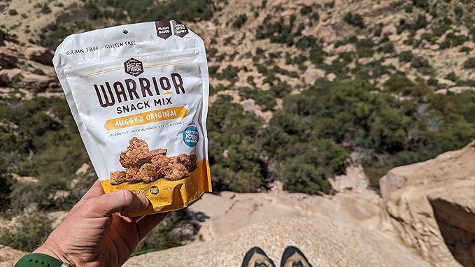 BeeFree Warrior Mix Gluten Free Granola - Chunky Granola Bites | Paleo Low Carb Grain Free Preservative Free Oat Free | Auggy’s Original Mix 9 Ounce Bags 3 Pack