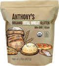Anthony's Organic Vital Wheat Gluten 2 lb High in Protein Vegan Non GMO Keto Friendly Low Carb