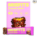 Misfits Vegan Protein Bars Brownie Batter - Updated Recipe | Plant Based Low Sugar &amp Carb High Fiber Snacks | Pack of 15