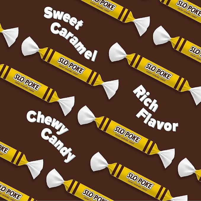 Atkinson's Slo Poke - Chewy Caramel Candy - Made with Rich and Creamy Caramel - Gluten Free Kosher - 1.5 oz. Single Candy Bar - 24 Count Pack