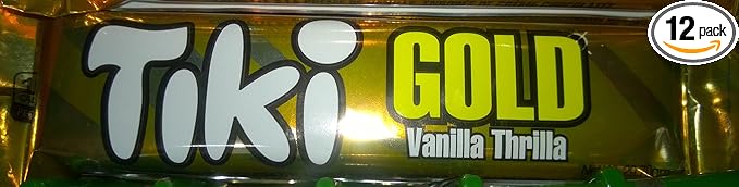 Charles Tiki Gold - Vanilla Thrilla Pack of 12 Gold Small Tropical Decor Casual Snacking