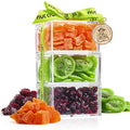 NUT CRAVINGS - Easter Dried Fruits Acrylic Tower Gift Basket with Ribbon (3 Tier Assortment) Ramadan Gifts Food Arrangement Healthy Snack Care Package Kosher
