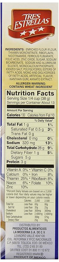 Tres Estrellas Traditional Hot Cakes Mix 17.6 Ounce (Pack of 12)