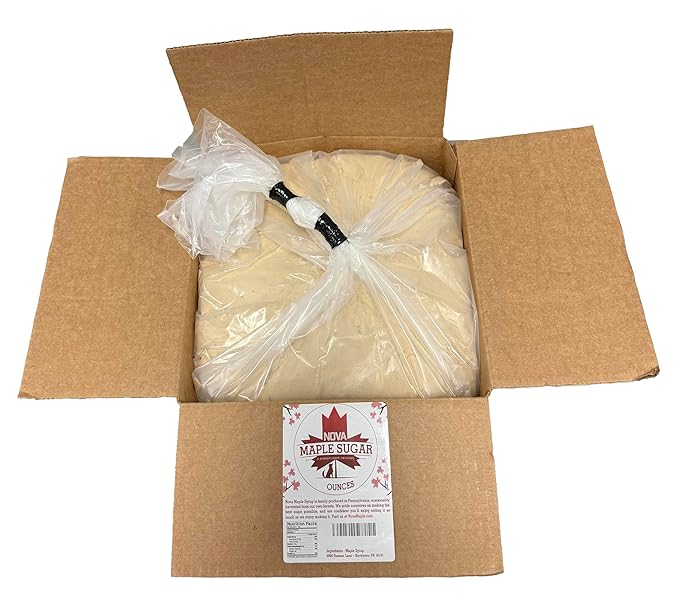 Nova Maple Sugar - Bulk Pure Grade-A Maple Sugar - 45 Pound Box