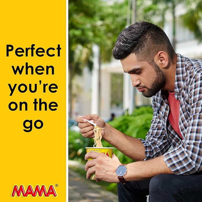 MAMA Noodles Chicken Instant Cup of Noodles with Delicious Thai Flavors Hot And Spicy Noodles with Chicken Soup Base No Trans Fat with Fewer Calories Than Deep Fried Noodles (Chicken Flavor 6 Pack)