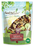 Food to Live - Organic Raw Munchies Snack Mix 1 Pound - Raw and Non-GMO Snack Mix Contains Cacao Nibs Raisins Almonds Cashews Walnuts Goji Berries Mulberries Pumpkin Seeds