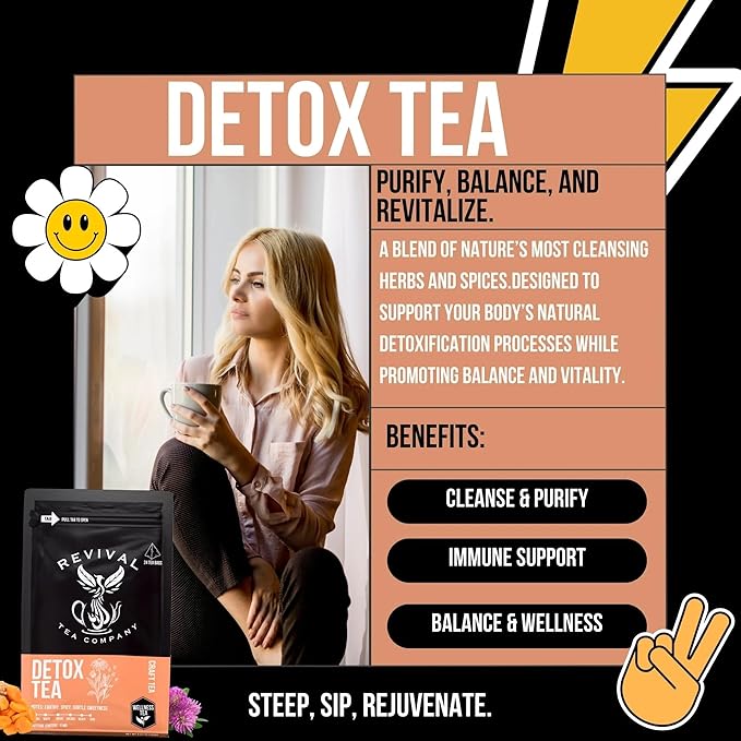 Revival Tea Company Herbal Tea - Hand Blended Craft Bold Flavor | Loose Leaf or Tea Bags | Organic and Caffeine Free (Loose Leaf Detox Tea)