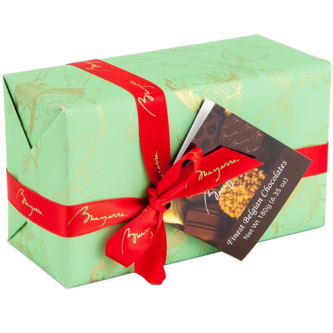 Finest Belgium Chocolate Collection | Milk Dark Chocolate Filled with Gianduja Coconut creme Hazelnut Praline Nougat Truffles Mousse Pure Arabica Coffee Orange Ganache | 1 Gift Box 6.53 Oz (Bruyerre)