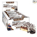 FITCRUNCH Full Size Protein Bars 6-Layer Baked Bar 8g of Sugar Gluten Free &amp Soft Cake Core (12 Bars Milk and Cookies)