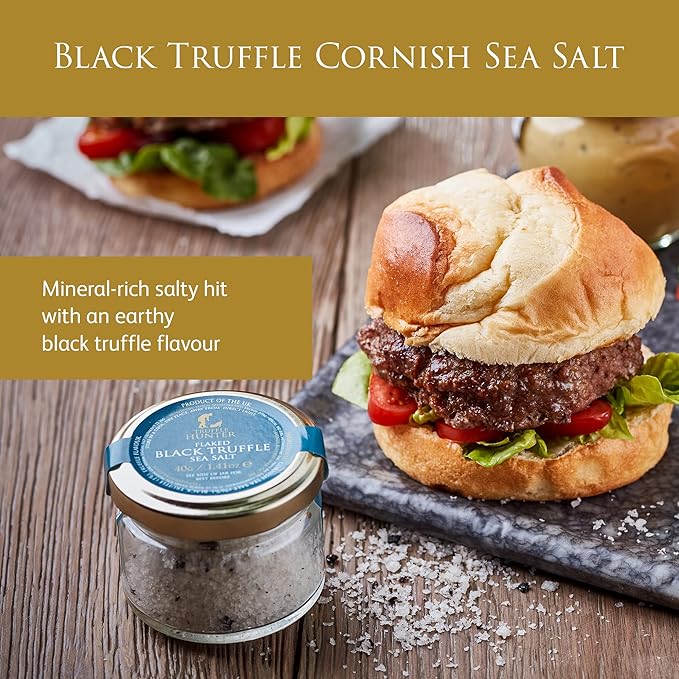 TruffleHunter - TruffleHunter Preserved Truffle Selection Gift Set - Black &amp White Truffle Oil Sea Salt Truffle Honey