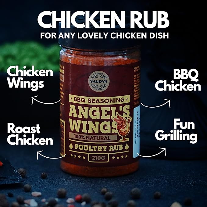 Classic Selection of 3 Premium BBQ Rubs - Angel's Wings + Smoky Pig + Ultimate Rub - 100% Natural Large Jars