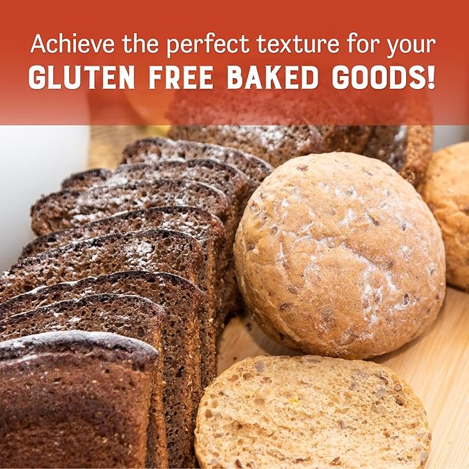 Judee's Gluten Free Xanthan Gum - Texture-Enhancing Bread Dough Thickener - Food Thickener for Soups &amp Sauces - Low-Carb Keto Baking &amp Syrups - 20 Ounce