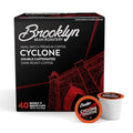 Brooklyn Beans Cyclone Gourmet Coffee Pods - Compatible with Keurig K Cup Brewers Including 2.0 Machines 40 Count Strong and Intense Double Caffeine