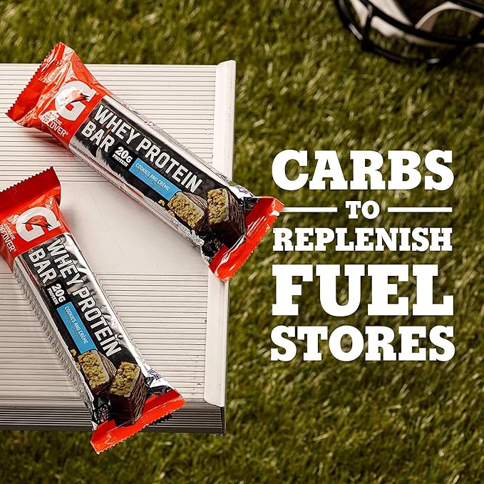 Gatorade Whey Protein Recover Bars Cookies &amp Crème 2.8 ounce bars (12 Count)