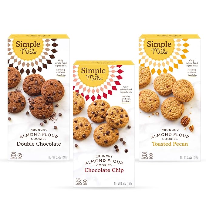 Simple Mills Almond Flour Cookies and Pancake &amp Waffle Mix Bundle - Gluten Free Plant Based