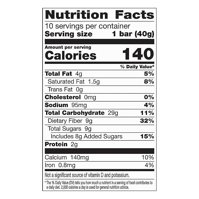 Fiber One Bar Oats and Chocolate Bars 10 Count (Pack of 6)