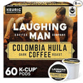 Laughing Man Colombia Huila Keurig Single-Serve K-Cup Pods Dark Roast Coffee 60 Count (6 Packs of 10)