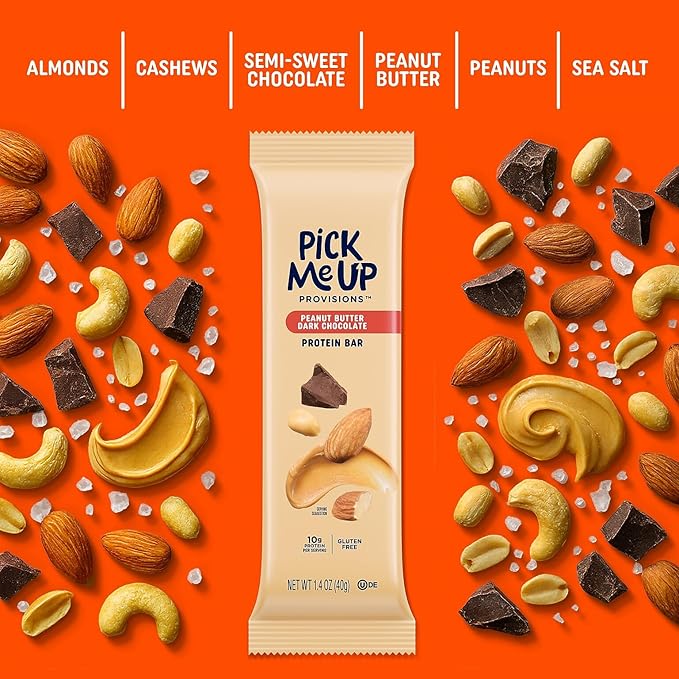 Pick Me Up Provisions™ Gluten Free Peanut Butter Dark Chocolate Protein Bar 1.4 oz. 16 Bars/Box