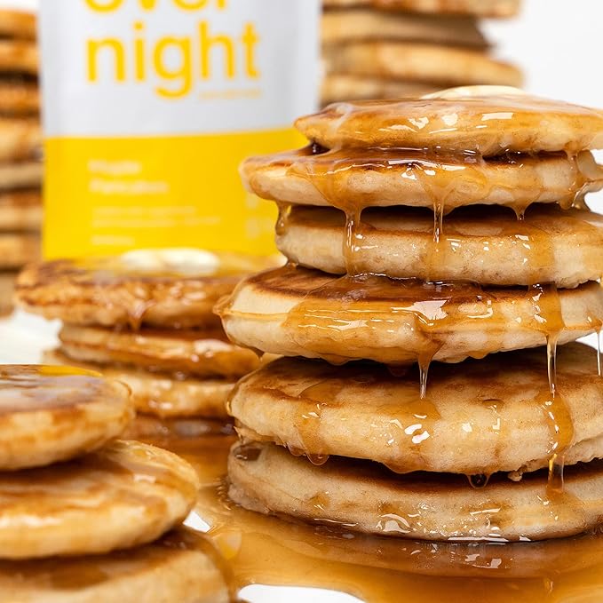 Oats Overnight Maple Pancakes 8 Pack + BlenderBottle &amp Cinnamon Roll 8 Pack - 20g Protein High Fiber Breakfast Shake - Gluten Free Non GMO Oatmeal