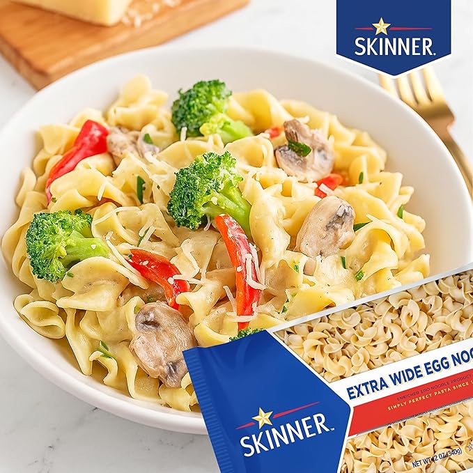 Skinner Extra Wide Egg Noodle Pasta 12 Pack (12 oz Each) – Pantry Staple for Casseroles Soups &amp Satisfying Meals