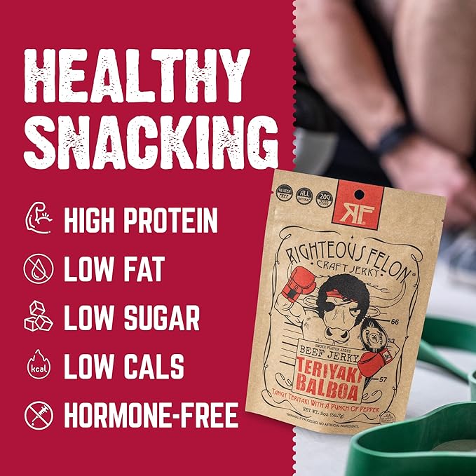 Righteous Felon Beef Jerky &amp Meat Sticks Variety Pack | Gluten Free Beef Jerky Snack Packs for Adults | High Protein Keto Low Sugar | Made with Premium Meats | Gifts for Men | 11 Pack Sampler