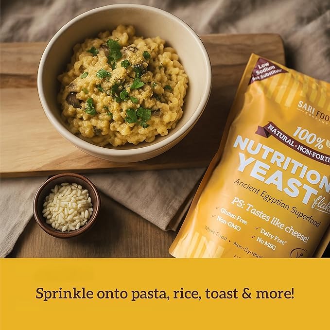Non Fortified Nutritional Yeast Flakes Whole Foods Based Protein Powder Vegan Gluten Free Vitamins B Beta-glucans and All 18 Amino Acids (24 oz.)
