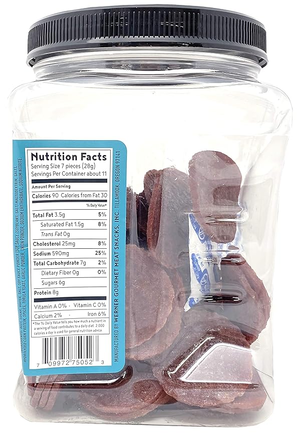 Werner Teriyaki Jerky Medallions Circle Jerky Slices – Teriyaki Beef Jerky 11.8 Ounces Made in the USA