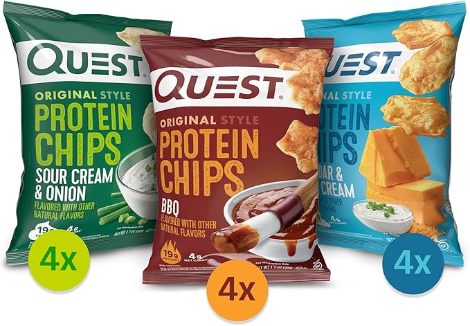 Quest Nutrition Ultimate Variety Pack Protein Bars &amp Protein Chips Variety Pack (BBQ Cheddar &amp Sour Cream Sour Cream &amp Onion)