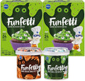 Funfetti Halloween Bundle 2 Chocolate Cake Mixes 1 of each Green and Orange Vanilla Frosting