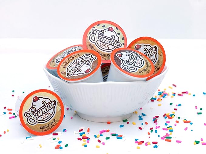 Sundae Ice Cream Flavored Coffee Pods Compatible with 2.0 Keurig K-Cup Brewer (Maple Walnut) 48 Count