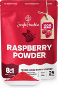 Jungle Powders Raspberry Powder 3.5 Ounce Bag Food Grade Powdered Unsweetened Freeze Dried Raspberries Additive Filler Free Red Superfood Extract for Baking Cooking Flavoring Rasberries Smoothies