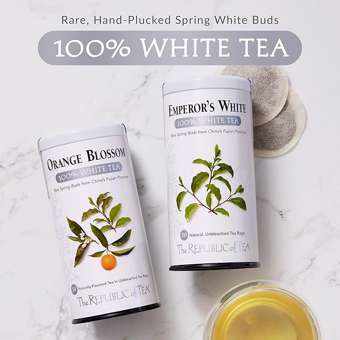 The Republic of Tea – Pineapple Guava 100% White Tea Bags Steeps 50 Low-Caffeinated Cups
