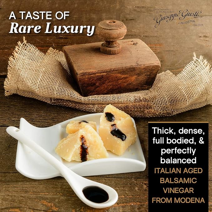 Giusti Family Reserve Balsamic Vinegar-Based Condiment - Rich Flavor for Salads &amp Drizzling Premium Italian Condiment Based on Aceto Balsamico di Modena Made in Italy -3.4 fl oz - Pack of 1