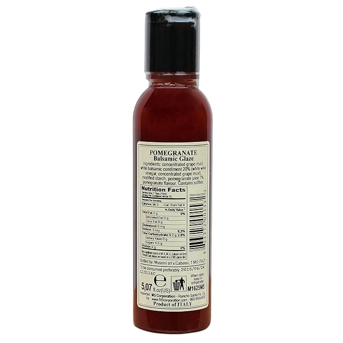 Italian Natural Flavored Pomegranate Balsamic Glaze 5.1 Ounces 2 Per Case