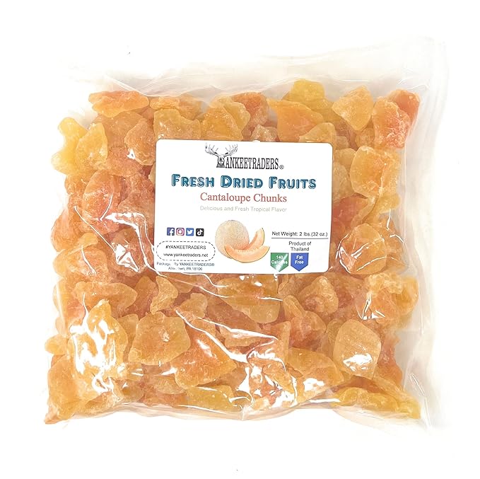 Cantaloupe Chunks (Dried) ~ 2 Lbs