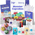 Baketivity x Duff Goldman Monster Cupcakes Kit - Cooking Set with Premeasured Ingredients Decorating Supplies STEM Activities - Perfect for Girls and Boys