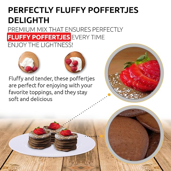 OldSoul Poffertjes Batter Mix | GLUTEN FREE | Chocolate Dough Mix | 10 Lbs | 1400 Mini Dutch Pancakes (10 Lbs Gluten Free)