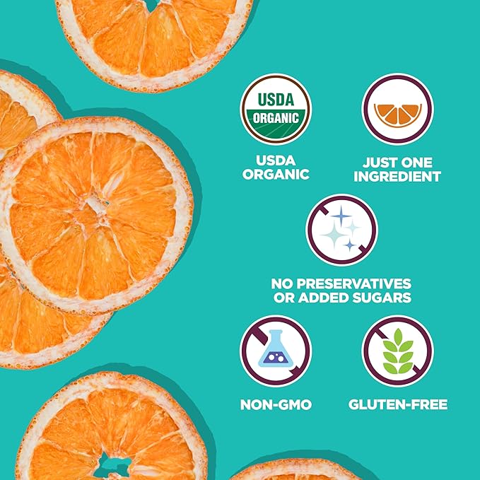 Organic Dried Orange Chips from Bella Viva Orchards 1 Lb. Bag