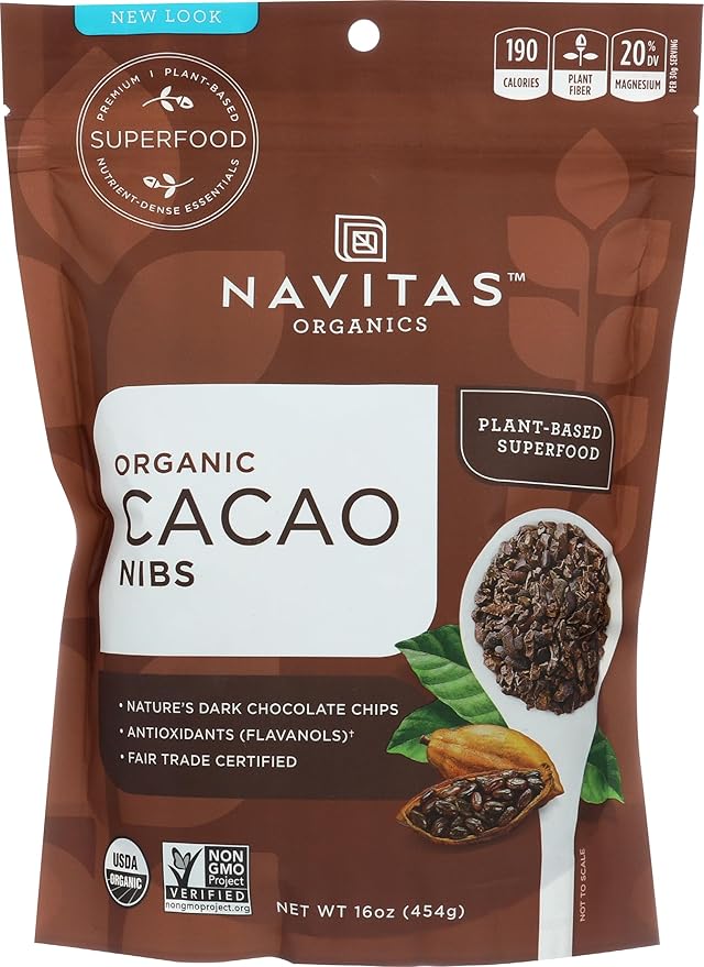 Navitas Naturals Cacao Nibs Raw Organic 16 Ounce
