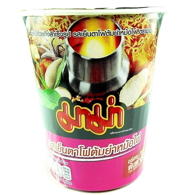 (Pack of 3) Yentafo Tom Yum Mohfai Flavour Quick Cooking Thai Instant Noodle Cup