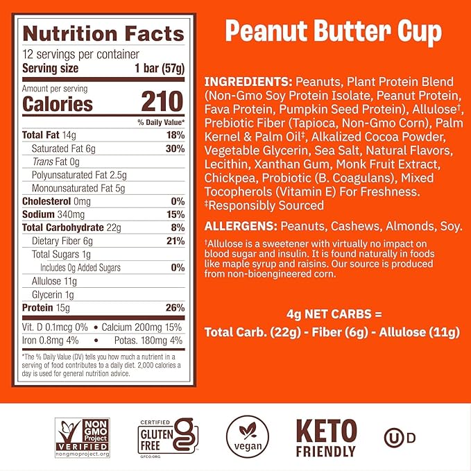 Munk Pack Variety Pack Probiotic Protein Bars | 15g Protein 1g Sugar 5g Net Carbs | Plant-Based High Protein Low Sugar Gut Health Snacks | 12 Pack