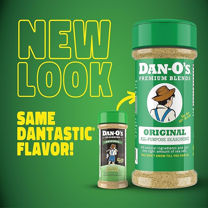 Dan-O's 5 Bottle Seasoning Set Small Bottles 5 Pack Includes Original Spicy Chipotle Crunchy and Cheesoning Seasonings Sugar Free Zero Calorie All-Purpose Seasoning Kit