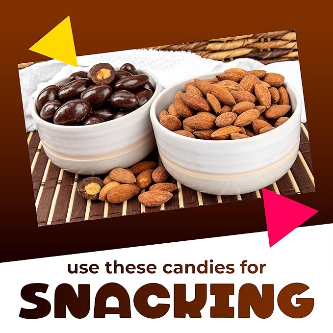 Dark Chocolate Covered Almonds Candy (2 Pound Bag)