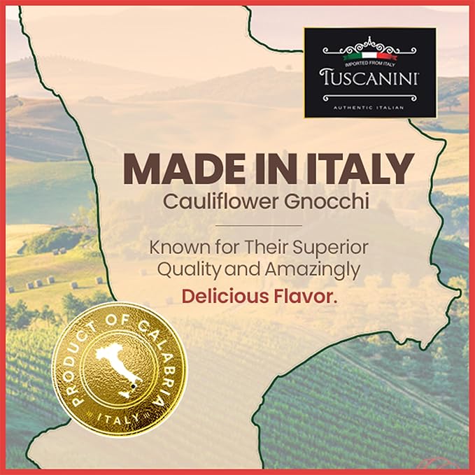 Tuscanini Cauliflower Gnocchi 16oz (6 Pack) | Imported From Italy Low Fat Ready in Minutes!