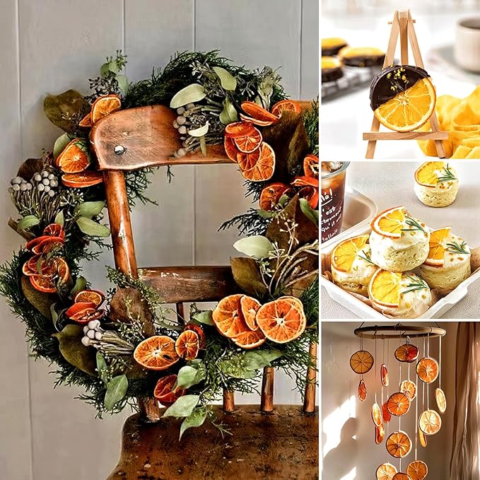 TXDYNLLK Dried Orange Slices 17.6oz(500g) Dehydrated Oranges for Vibrant Cocktails Festive Christmas Decor Aromatic Candles Creative Crafts-Citrus Wheels Perfect for Flavorful Fruit Tea